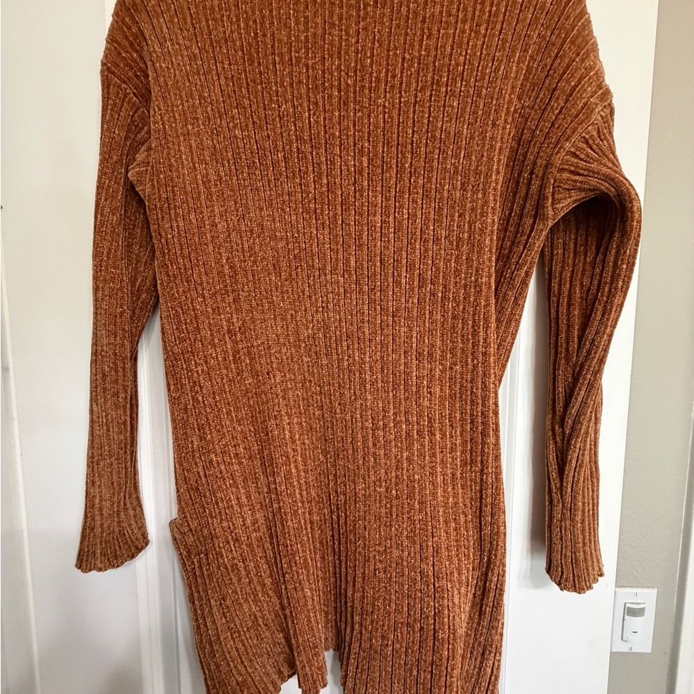 Woven Heart Womenâs Chenille Open Front Cardigan Sweater Medium - Picture 2 of 6